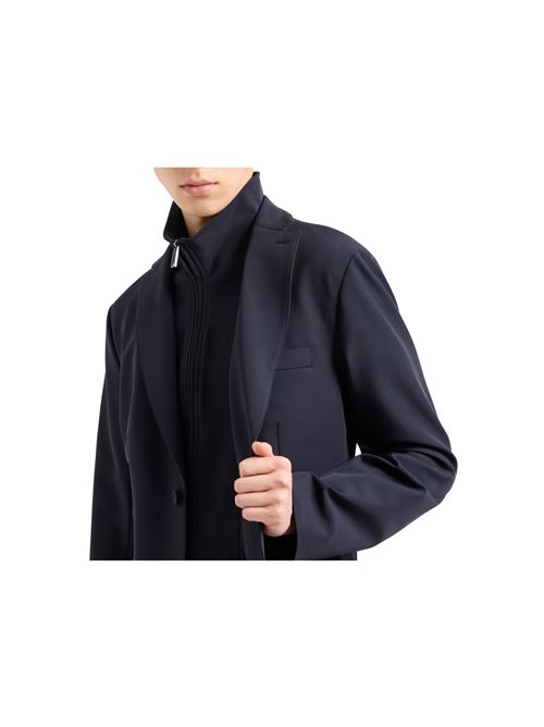 GIACCA MONONPETTO CON PETTORINA FULL ZIP INTERNA IN NYLON SOFT HAND EMPORIO ARMANI EMPORIO ARMANI | 6D1GA31NUBZ920